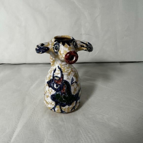 Mid Century Spanish Cow Bull Figure Creamer Pot 1966 - Picture 1 of 7